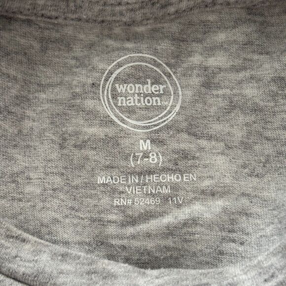 Wonder Nation Girls M 7-8 Gray Reverse Sequin Gold Fawn To Pink LS T Shirt #M - Picture 4 of 6